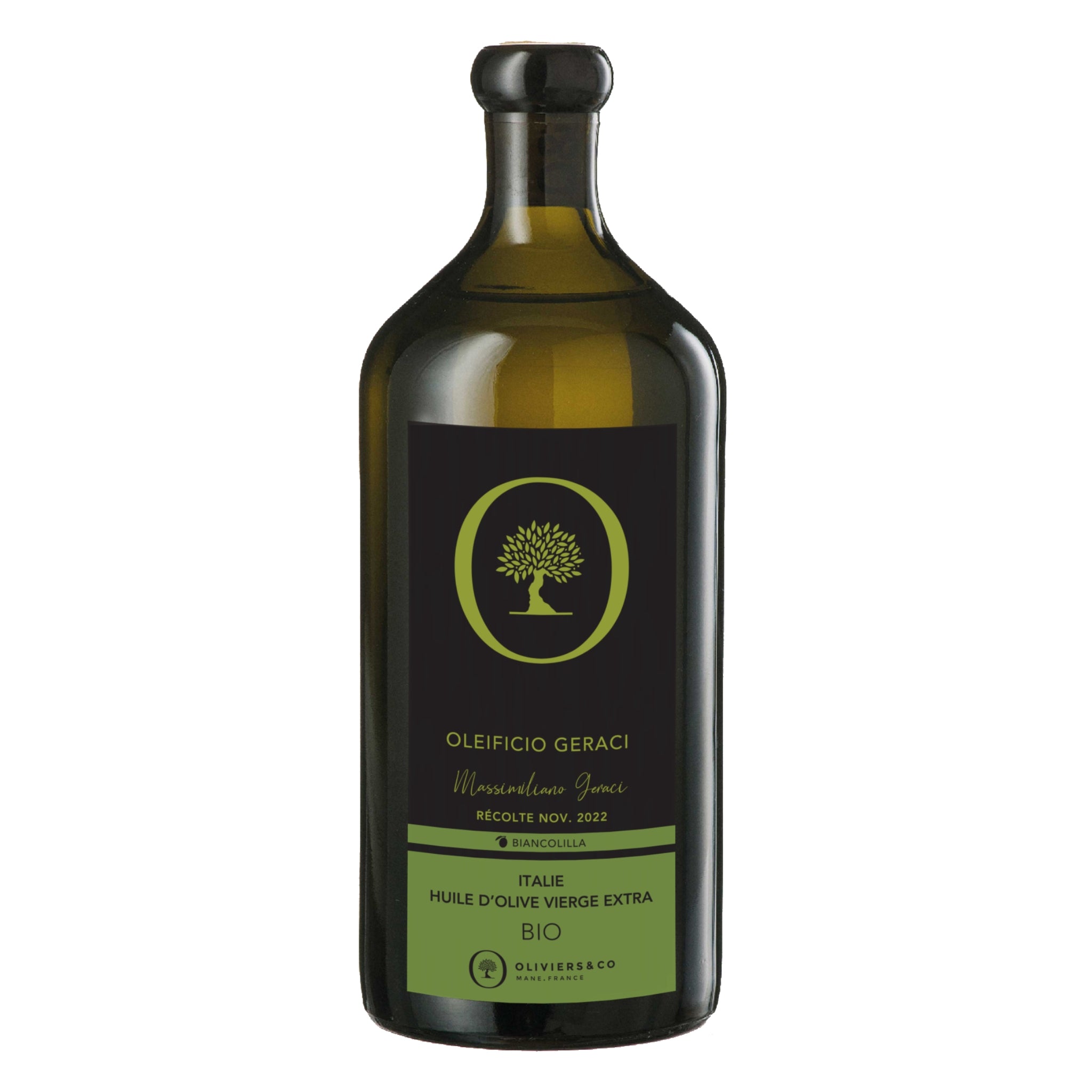 Økologisk italiensk ekstra jomfru olivenolie Oleificio Geraci, 500ml fra Oliviers & Co