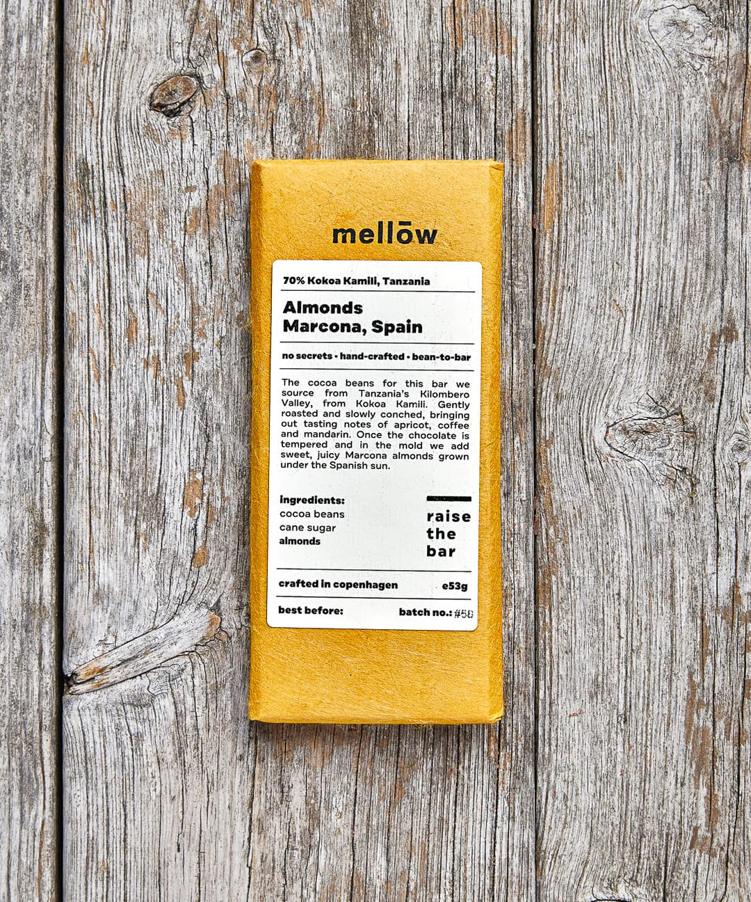 Økologisk Mellow Sicilianske Mandler chokolade