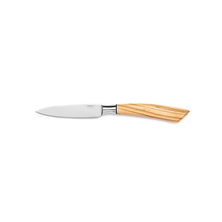 Saladini steakkniv med skaft af oliventræ, OLIVIERS & CO gourmet gave