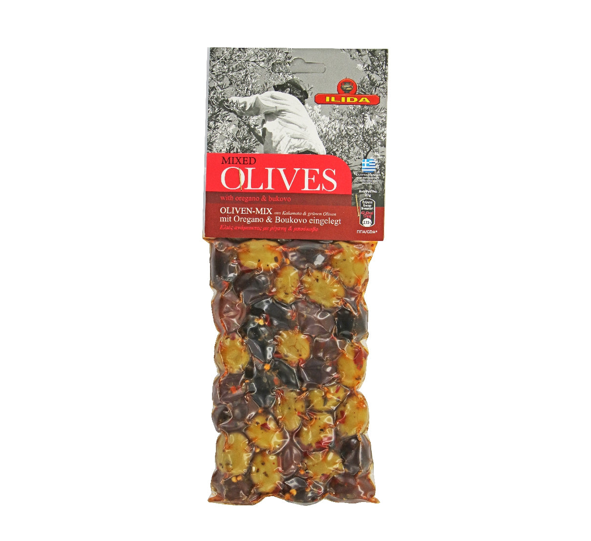 Grønne og sorte græske oliven i olie og krydderier - Oliven - OLIVIERS & CO
