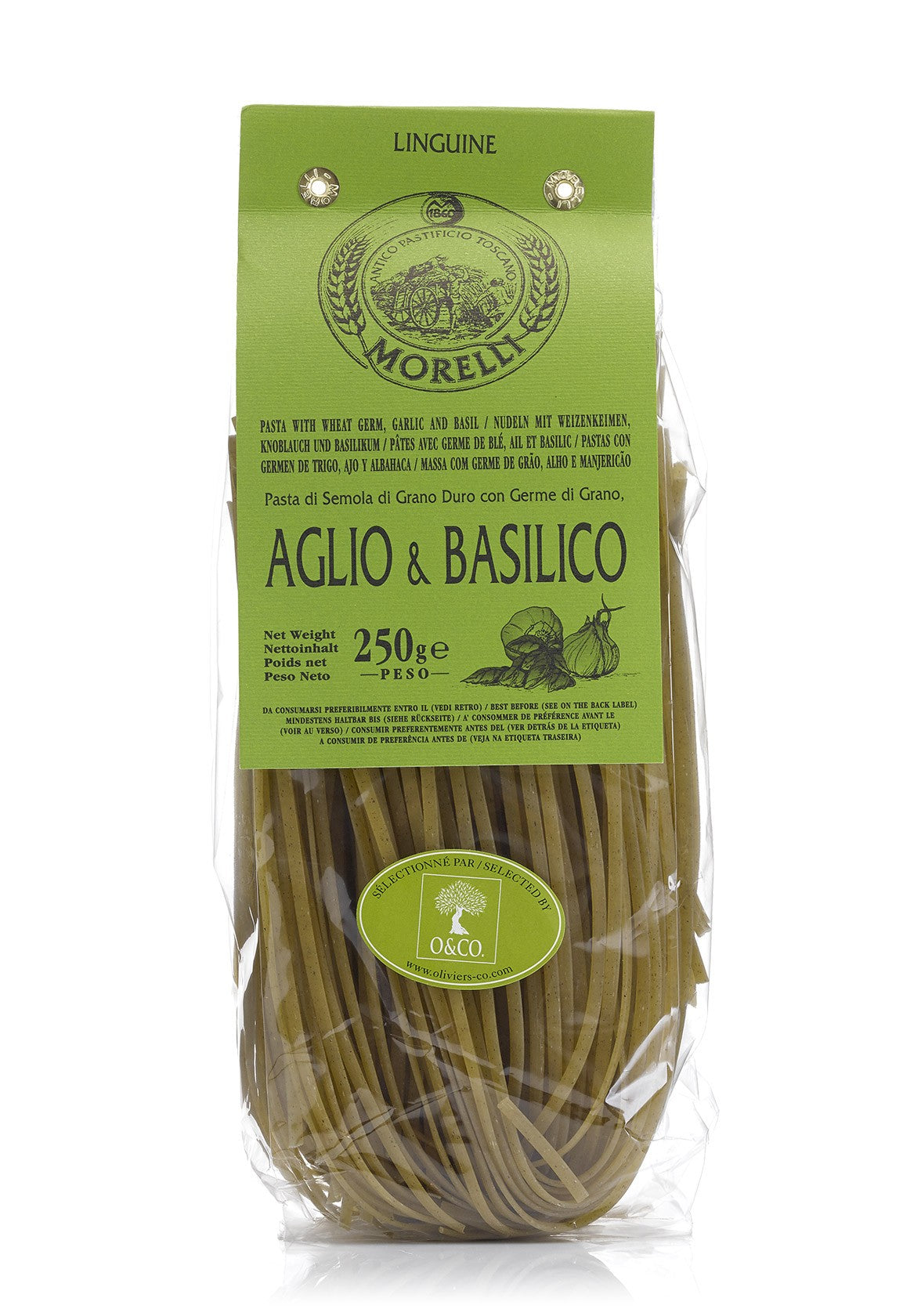 Linguine med basilikum og hvidløg fra Italien - Pasta - OLIVIERS & CO