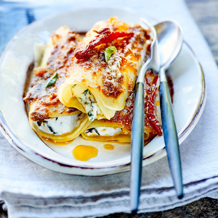 Cannelloni med pesto rosso, opskrift fra Oliviers & Co