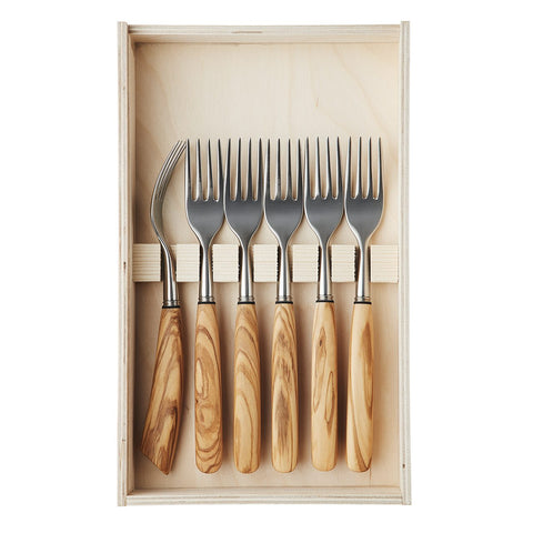 6 the Danish Fork Saladini gafler i æske, O&CO gourmet gave