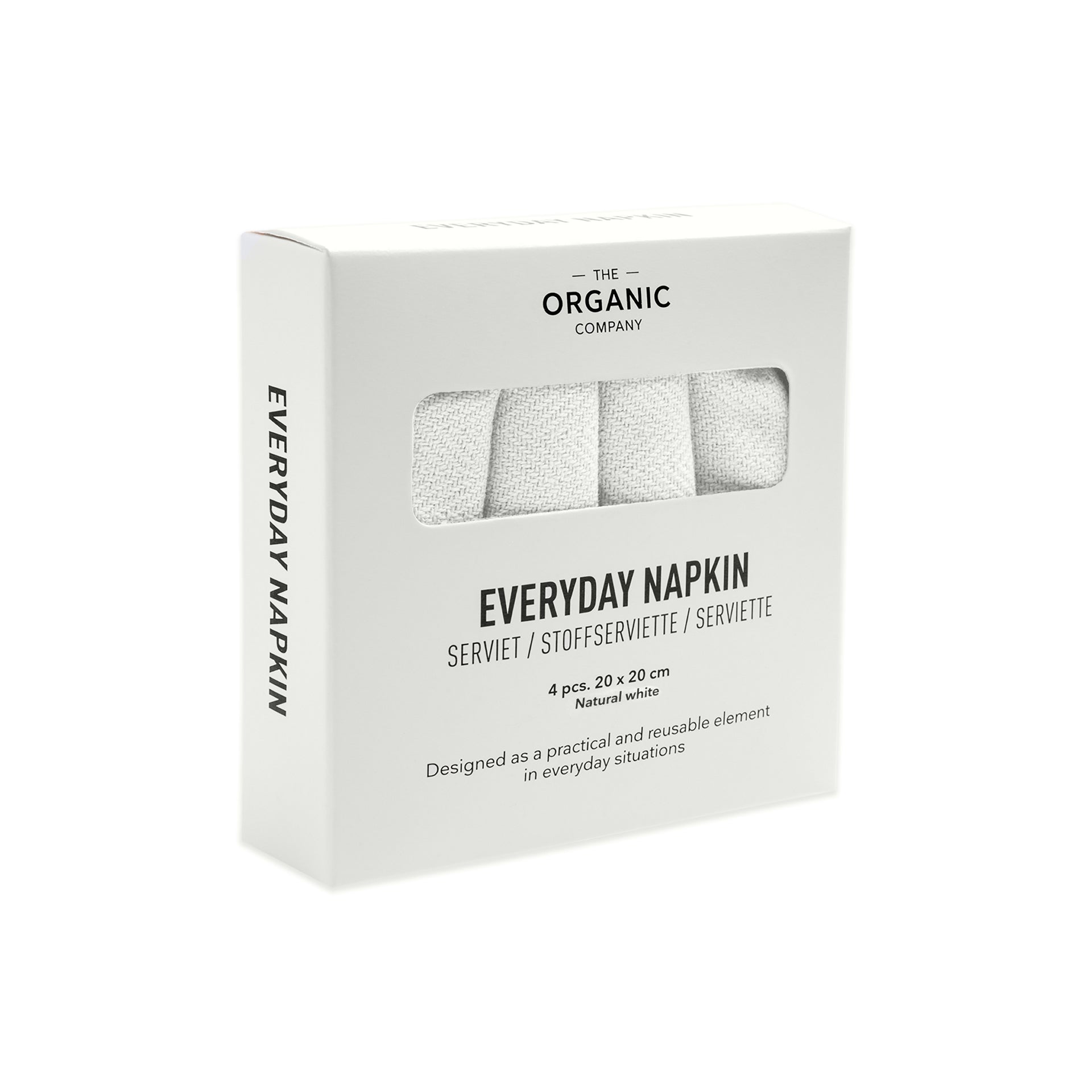 Stofservietter Everyday Napkin 4 pack Natural White fra The Organic Company, Oliviers & Co