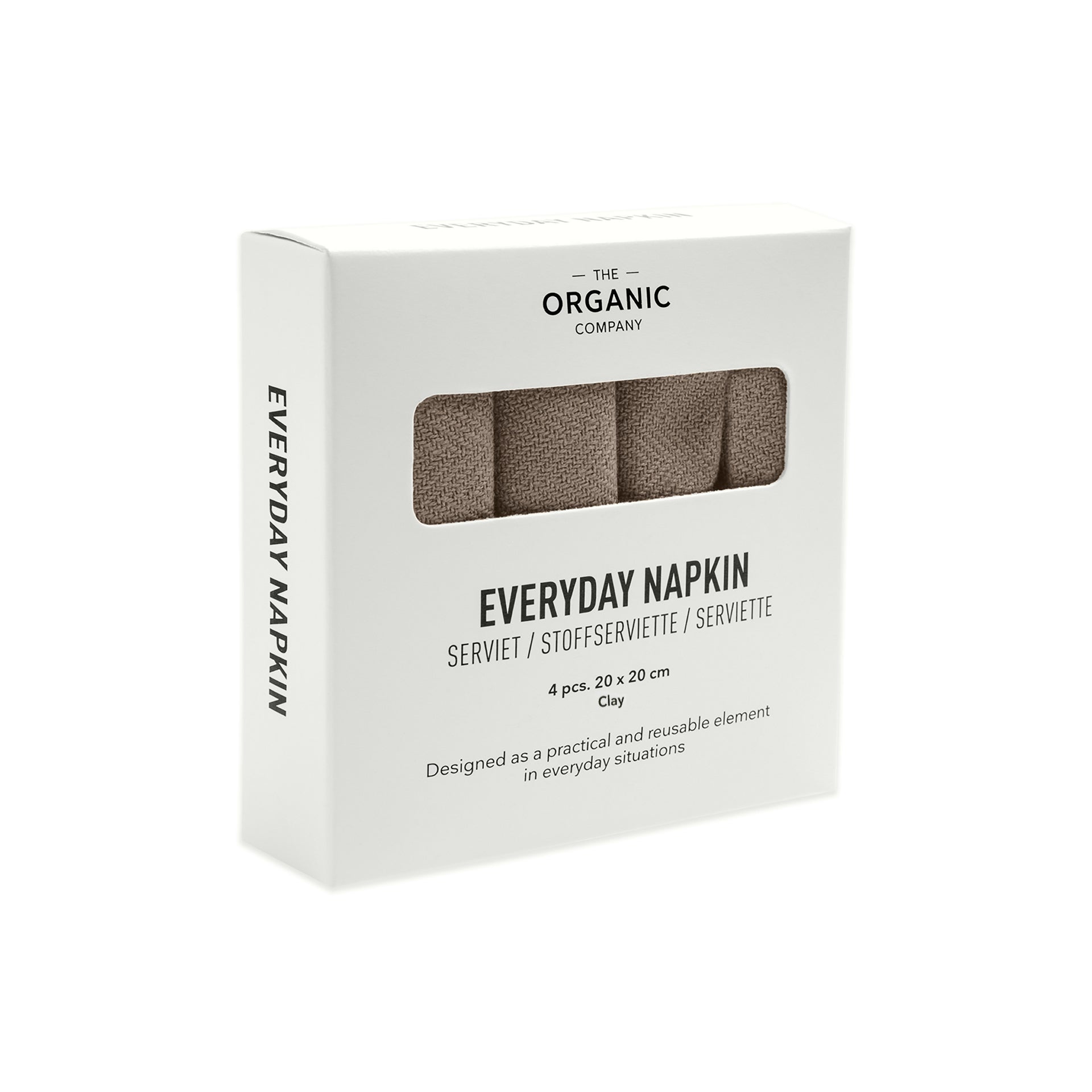 Stofservietter Everyday Napkin 4 pack Clay fra The Organic Company, Oliviers & Co