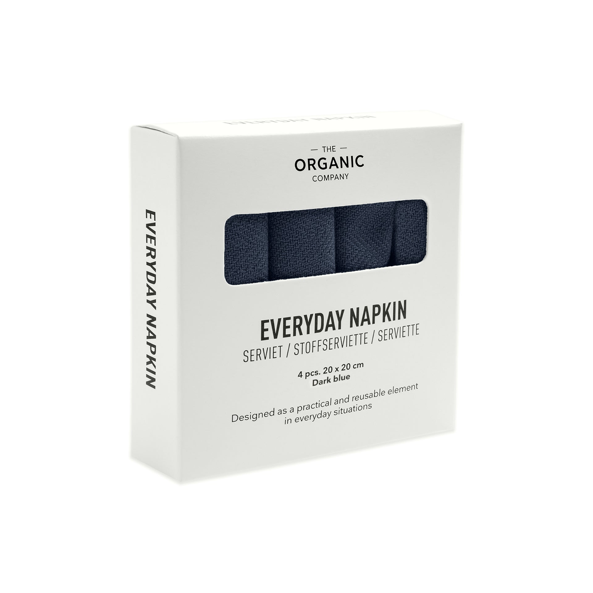 Stofservietter Everyday Napkin 4 pack Dark Blue fra The Organic Company, Oliviers & Co