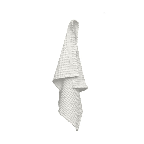 Viskestykke – Big Waffle Hand Towel fra The Organic Company i farven Natural White