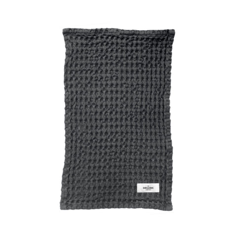 Big Waffle Kitchen and Wash Cloth fra The Organic Company Dark Grey hos Oliviers & Co