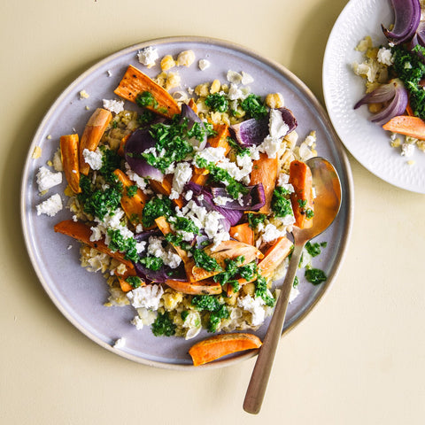 Salat med moste kikærter fra kogebogen Hverdagsgæster & Weekendgæster af Lahme hos Oliviers & Co