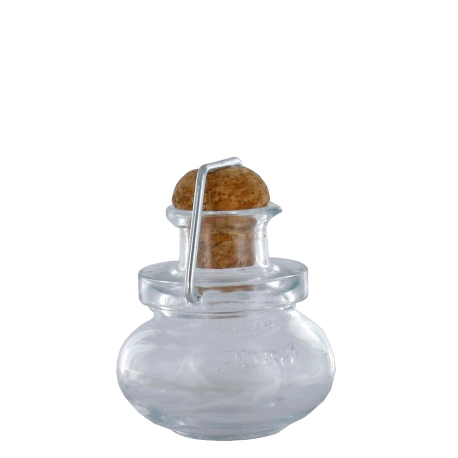 Lille glasflaske med korkprop til olivenolie, 50ml, Oliviers & Co