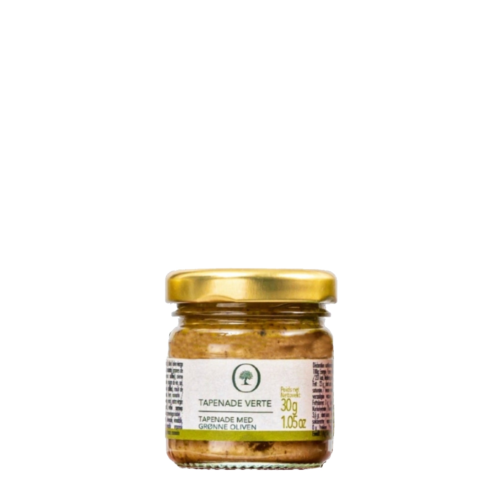 Mini klassisk tapenade med grønne oliven 30g fra Oliviers & Co