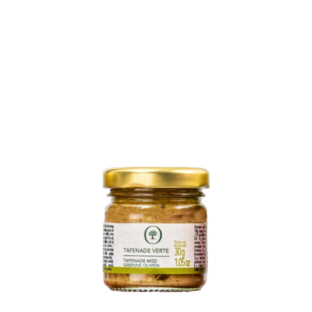 Mini klassisk tapenade med grønne oliven 30g fra Oliviers & Co