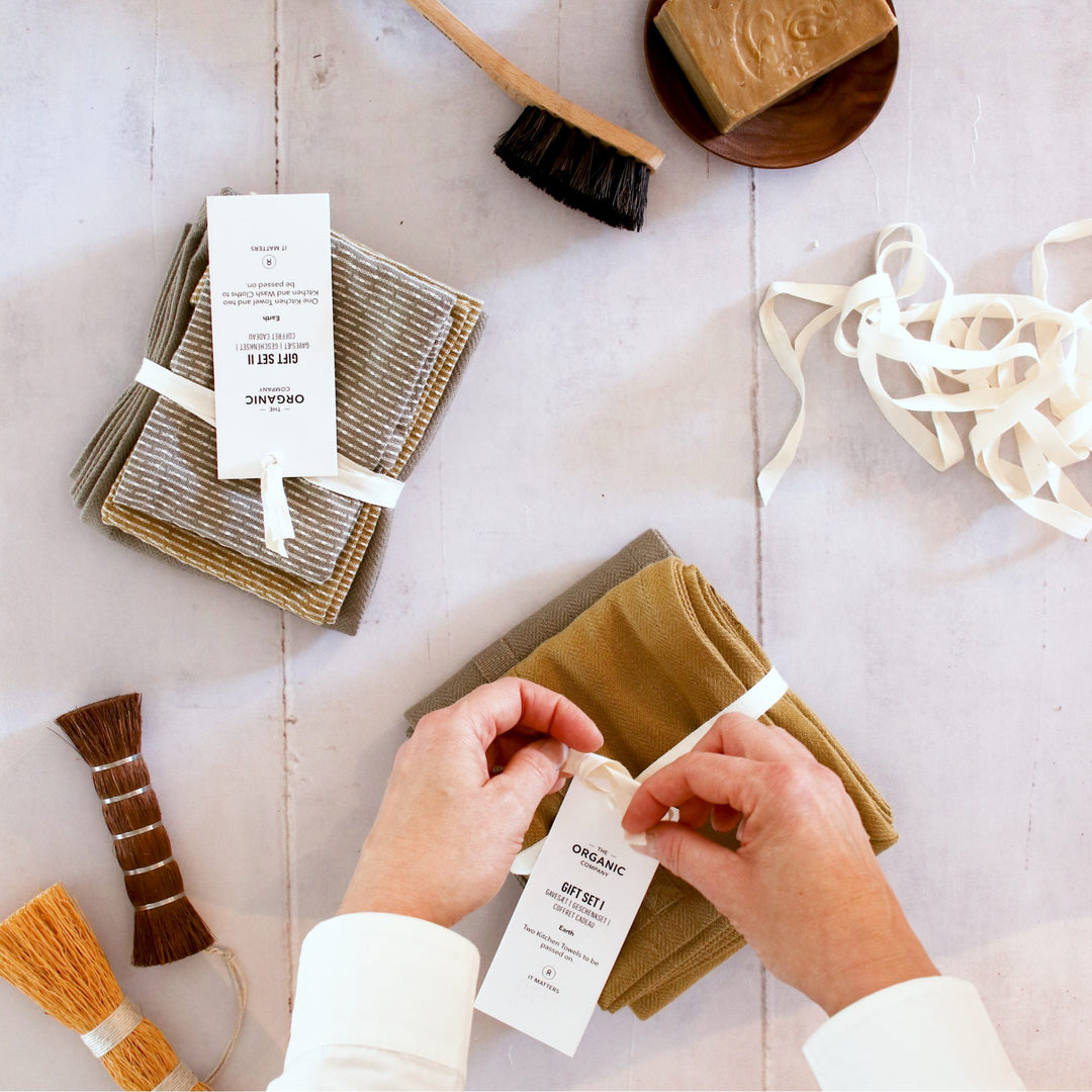 Økologiske tekstiler fra The Organic Company, Gift Set I og II hos Oliviers & Co