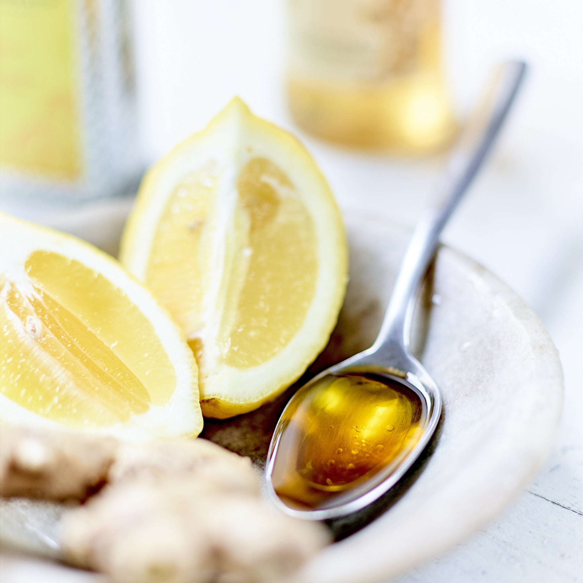 Olie eddike dressing med honning/ingefæreddike og citronolie, Oliviers & Co