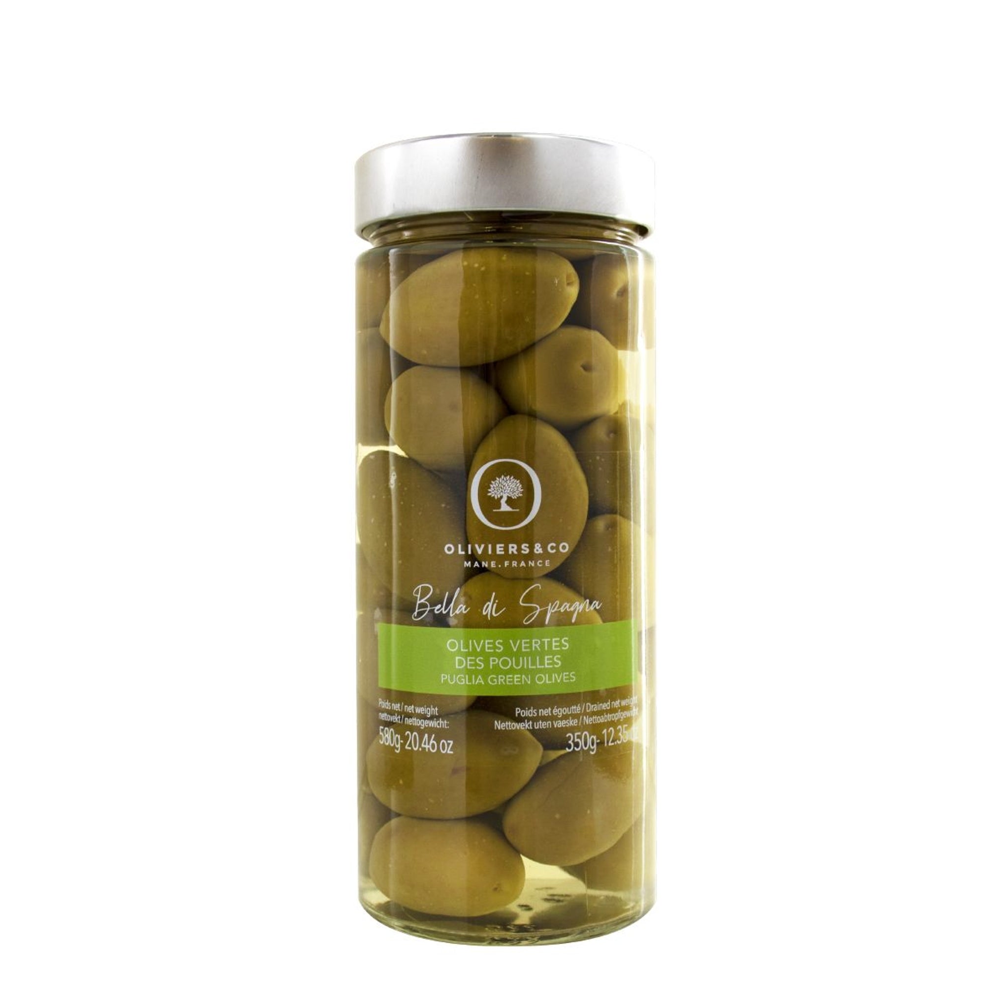 Grønne Bella di Spagna oliven fra Oliviers & Co