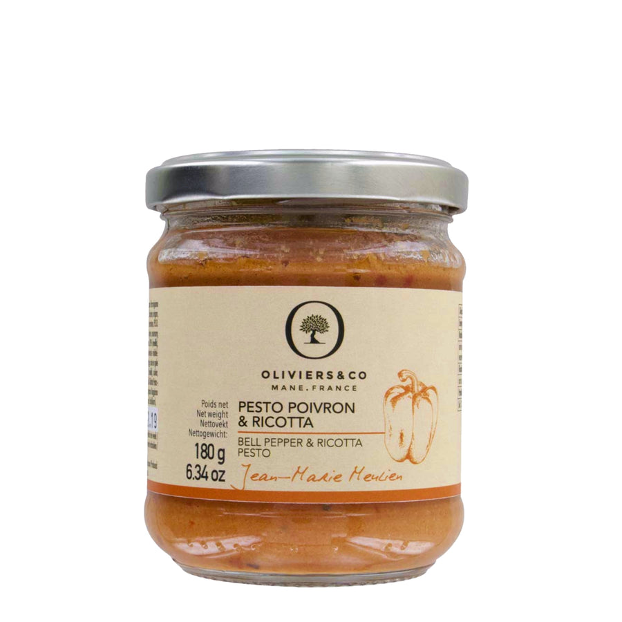 Pesto med peberfrugter og ricotta fra Oliviers & Co