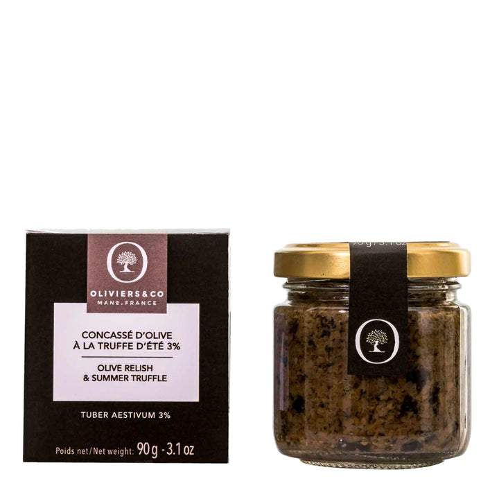 Spread med sorte oliven og sommertrøffel fra Oliviers & Co